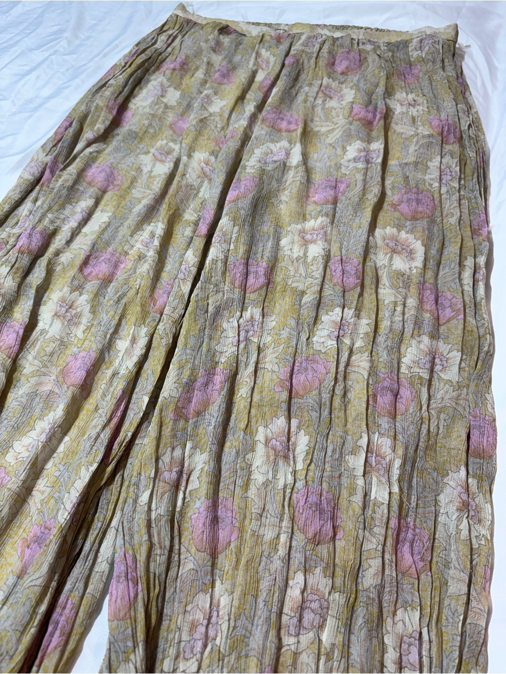 Zara ZW Collection Semi Sheer Floral Balloon Pants M - Picture 4 of 12
